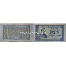 20 Korun 1945 serie NK Borovský - 20Kčs